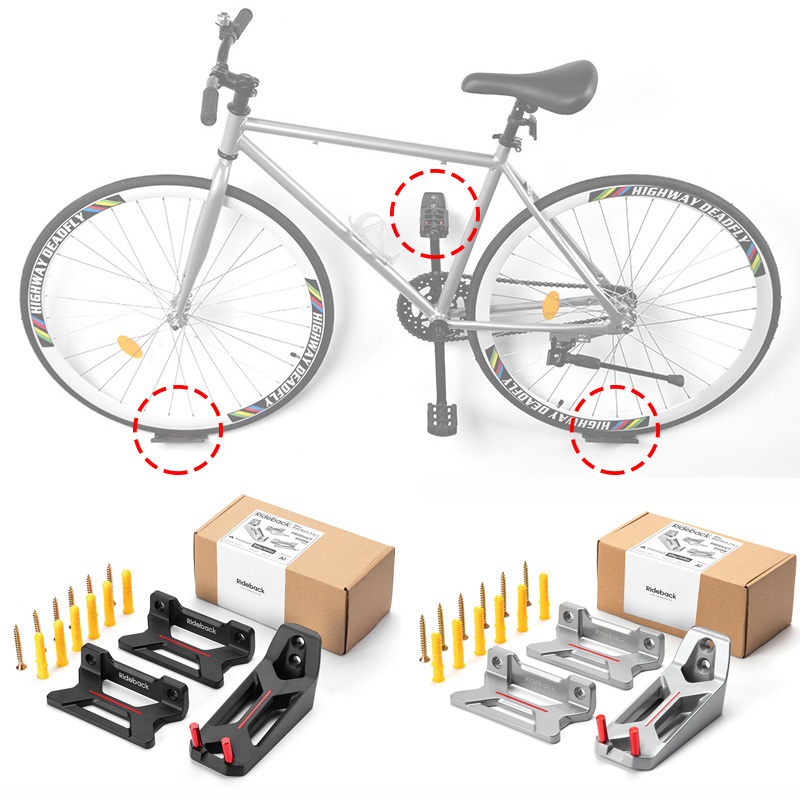 Cycling Gear Wall Storage - 3개입 자전거 거치대, 사이클링 페달 보관용