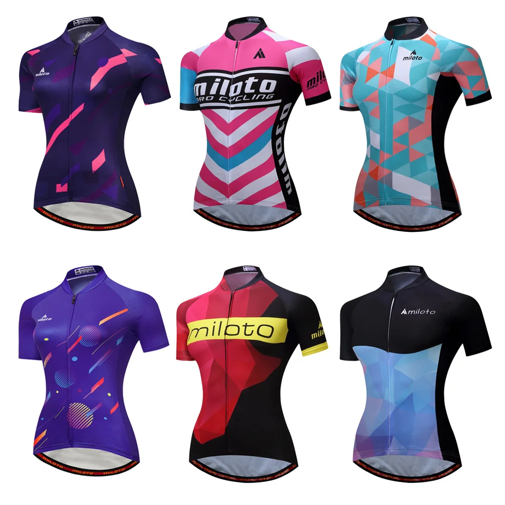 Cycling Gear Girls - MILOTO 2025 여성 패션 반팔 저지,