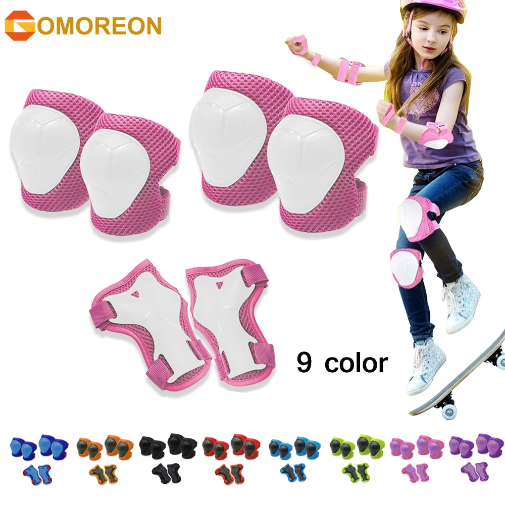 Cycling Gear Material - GOMOREON 어린이 무릎 패드 팔꿈치 패드,