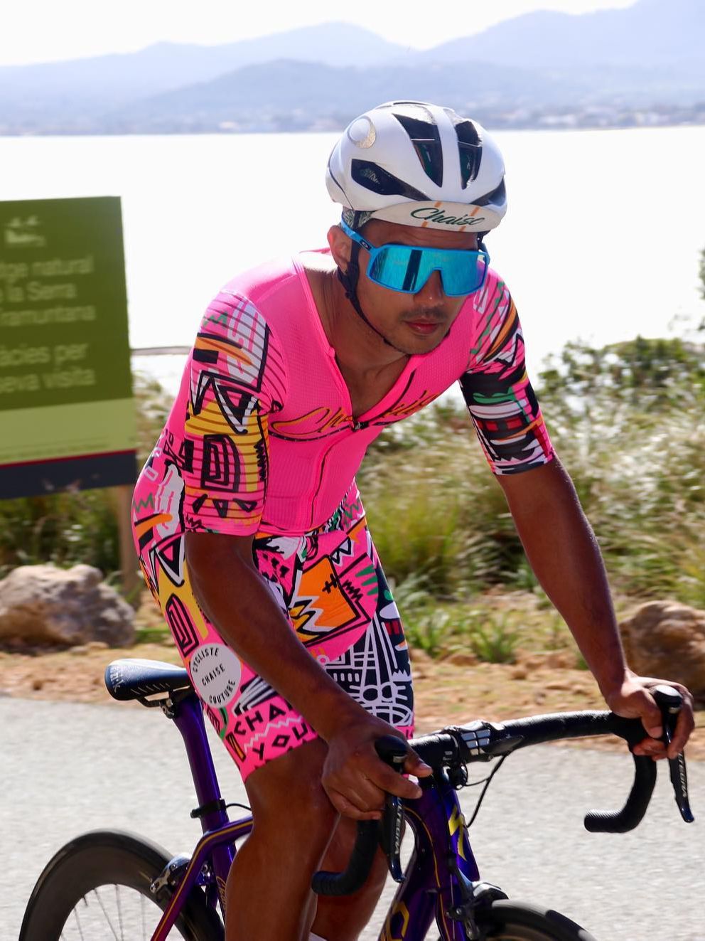 Triathlon Cycling Kit - Chaise 사이클리스트 쿠튀르 남성용 스킨수트, 철인