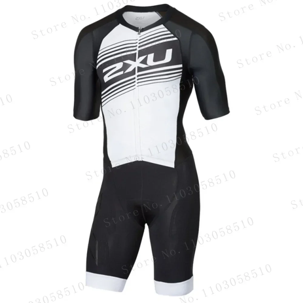 Triathlon Cycling Kit - Zxuful 블랙 화이트 트라이 애슬론 슈트
