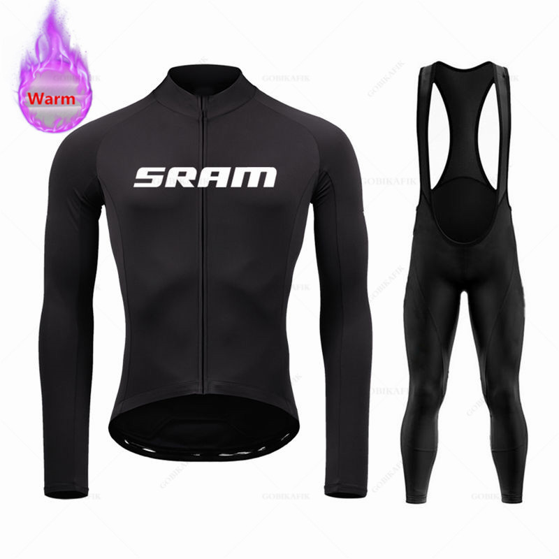 Cycling Gear Winter - Sram 팀 겨울 긴 소매 열