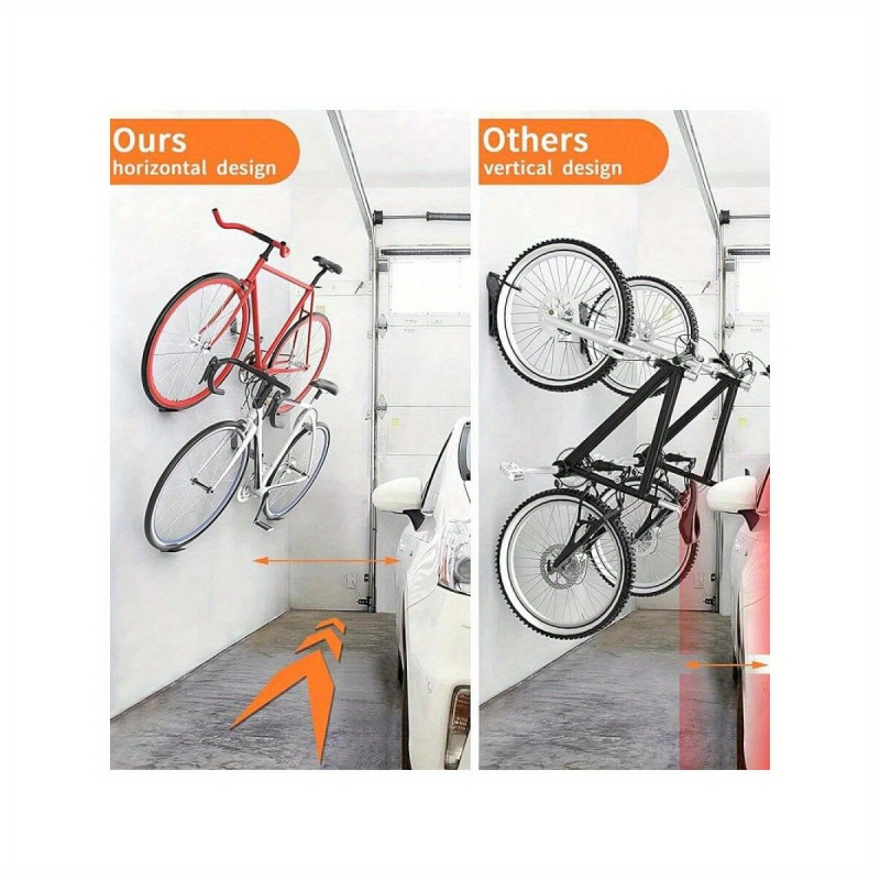 철제 수평 자전거 페달 걸이 벽걸이형, 내구성 있는 차 - Cycling Gear Wall Storage 리뷰 및 가격