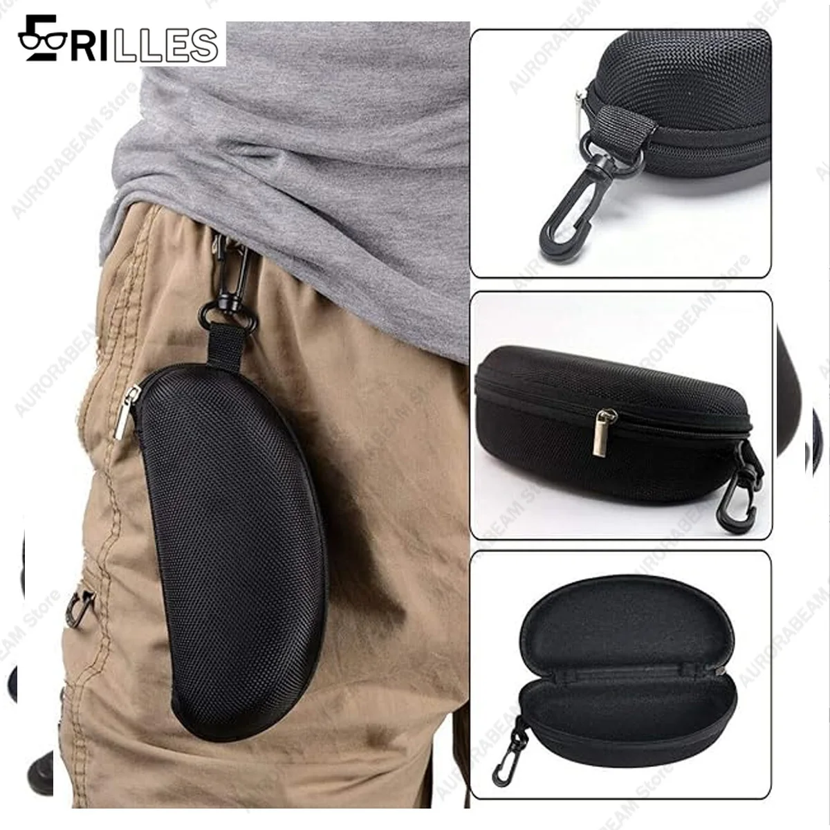 휴대용 선글라스 여행용 케이스, 후크가 있는 충격 방지 - Cycling Gear Material 리뷰 및 가격