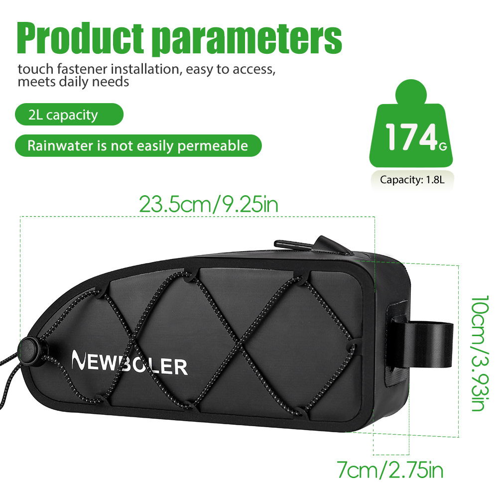NEWBOLER 1.8L 자전거 가방 방수 반사 프론트 - Cycling Gear Duffle 리뷰 및 가격