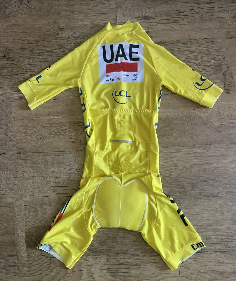 레이저 컷 스킨수트 2024 UAE 팀 옐로우 바디수트 - Cycling Gear Material 리뷰 및 가격