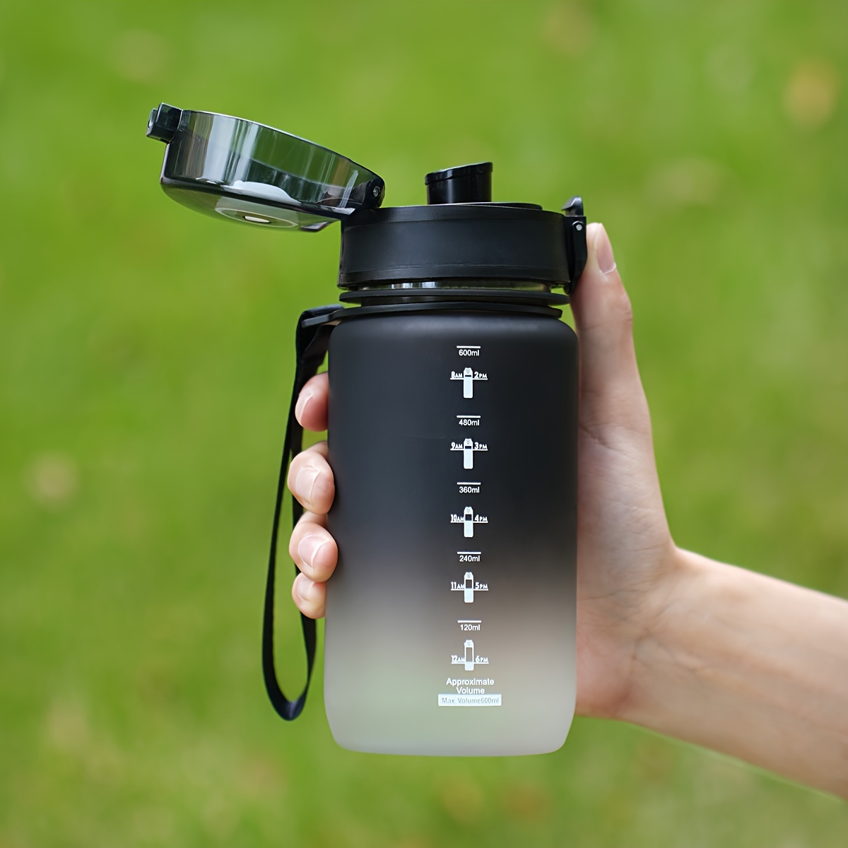 600ml 그라데이션 스포츠 물병 (시간 표시 기능 포 - Cycling Gear Material 리뷰 및 가격